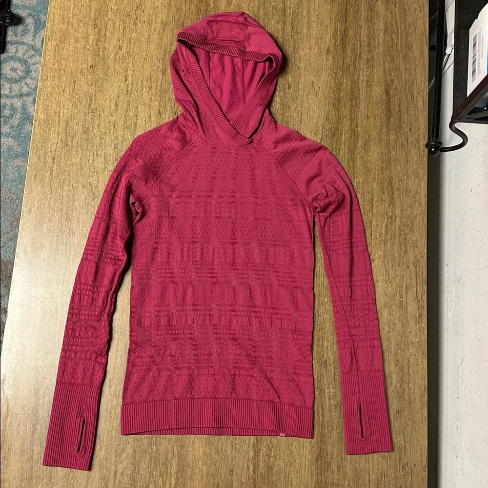 Lululemon great shape magenta rest less seamless violet red pullover hoodie top - Picture 1 of 12